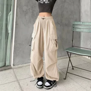 Pantalon Parachute Beige