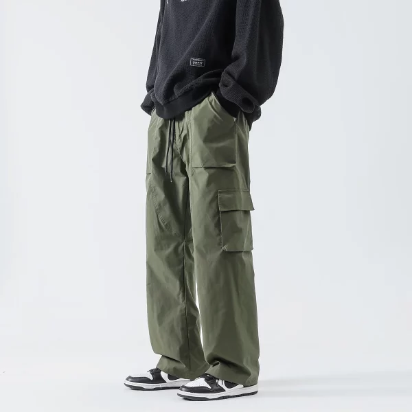 pantalon parachute vert homme 3